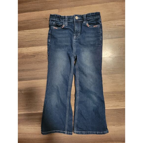 Soho Blue Denim Girls Embroidered Pocket Straight Leg Jeans Girls Size 6x - Picture 1 of 5